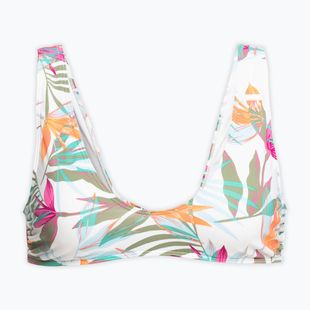 Horní díl plavek ROXY Beach Classics Elongated Triangle 2021 bright white/floral of paradis
