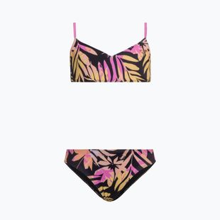Dětské dvoudílné plavky ROXY Active Joy Basic Triangle Set 2021 anthracite zebra jungle girl