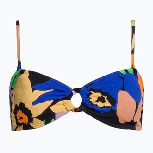 Horní díl plavek ROXY Color Jam Bandeau 2021 anthracite flower jammin