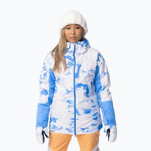 Dámská snowboardová bunda ROXY Chloe Kim azure blue clouds
