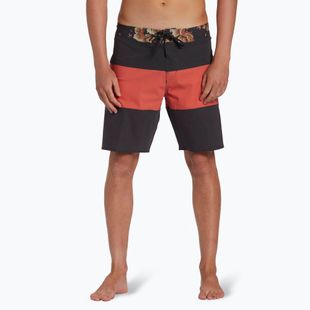 Pánské červené plavecké šortky Billabong Tribong Pro washed