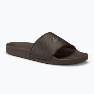 Quiksilver pánské žabky Rivi Nubuck Slide brown 1