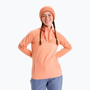 Dámská mikina ROXY Sayna Half Zip peach pink roxygram tonal