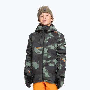 Dětská snowboardová bunda Quiksilver Mission Printed puzzle camo sea spray