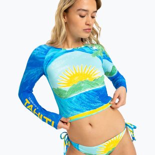 Dámské plavky Longsleeve ROXY Atlas Crop Top skyway
