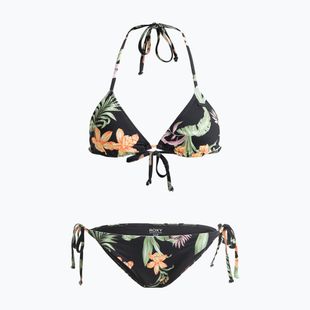 Dámské dvoudílné plavky ROXY Printed Beach Classics Tiki Tri anthracite island escape