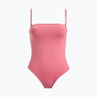 Dámské jednodílné plavky ROXY Solid Beach Classics Bandeau heather rose