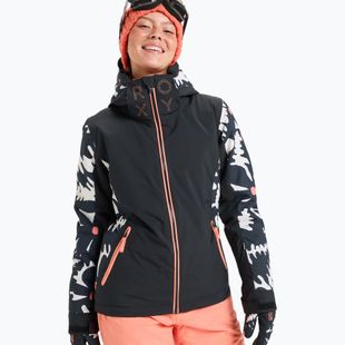 Dámská snowboardová bunda ROXY Free Jet true black/big flower