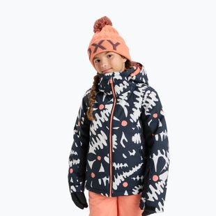Dětská snowboardová bunda ROXY Free Jet true black/big flower