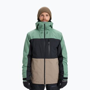 Pánská snowboardová bunda Quiksilver Sycamore Block 20K dark ivy
