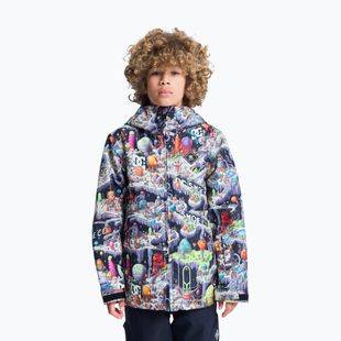 Dětská snowboardová bunda DC Basis Print Youth outer world black