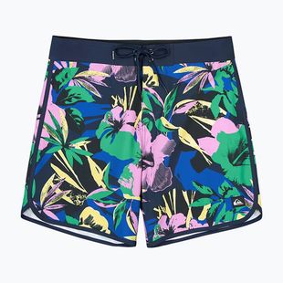 Pánské koupací šortky Quiksilver Surfsilk Scallop 18" dark navy interact floral