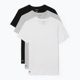 Pánské tričko Lacoste TH9007 3-pak white/silver chine/black