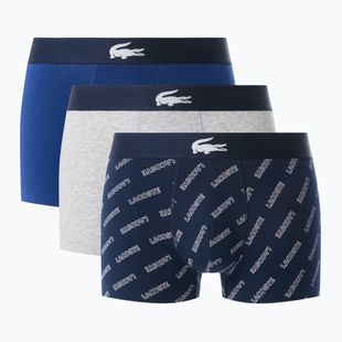 Pánské boxerky Lacoste 5H1288 3-pack navy blue/white/silver ch