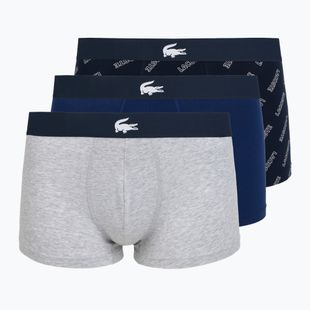 Pánské boxerky Lacoste 5H1288 3-pack navy blue/white/silver ch
