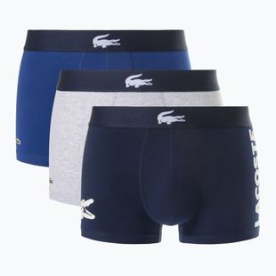 Pánské boxerky Lacoste 5H1291 3-pack navy blue/white/silver ch