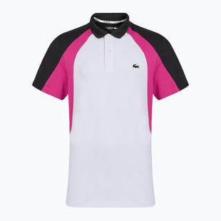 Pánské tenisové polo tričko Lacoste Polo DH8963 white/malva black