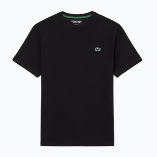 Pánské tenisové tričko Lacoste TH0003 black/lambʼs lettuce