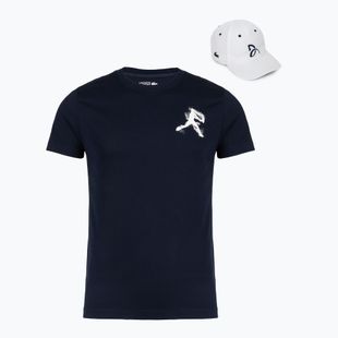 Pánské tričko + čepice Lacoste TH1044 navy blue/white