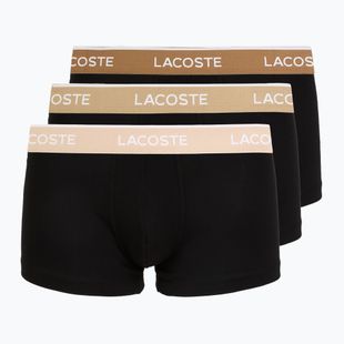Pánské boxerky Lacoste 5H1297 3 pack black/sisal/viennese/cookie