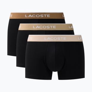 Pánské boxerky Lacoste 5H1297 3 pack black/sisal/viennese/cookie