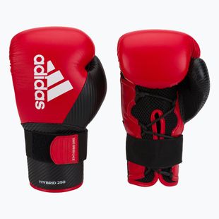 Boxerské rukavice adidas Hybrid 250 Duo Lace červené ADIH250TG