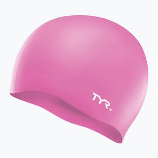 Dětská plavecká čepice TYR Wrinkle-Free Silicone pink