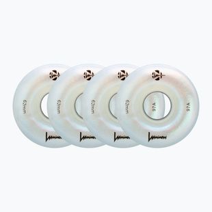 Kolečka na kolečkové brusle FR Skates Luminous Led Quad Wheel 62mm/97A X4 white pearl