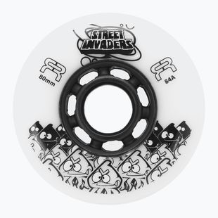 Kolečka na kolečkové brusle FR Skates Street Invaders Wheels 80mm/84A X4 white/black