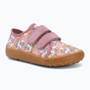 Dětské barefoot boty Froddo Canvas white/pink