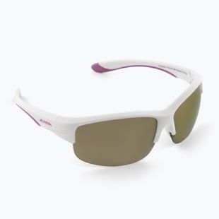 Sluneční brýle dziecięce Alpina Junior Flexxy Youth HR white purple matt/pink mirror