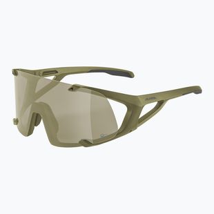 Sluneční brýle Alpina Hawkeye Q-Lite olive matt/silver mirror