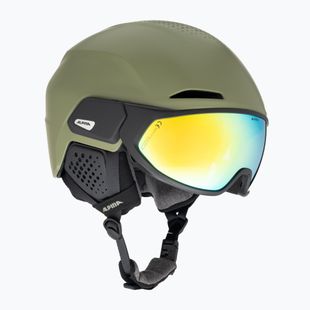 Lyžařská přilba Alpina Alto Q-Lite olivově matná