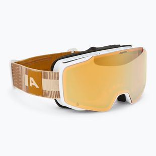Lyžařské brýle  Alpina Taos Q-Lite white/ earth matt/ gold