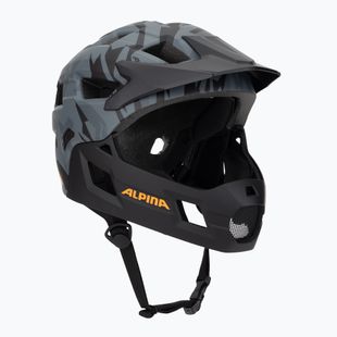 Dětská cyklistická přilba Alpina Rupi black camo/orange matt