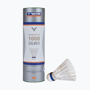 Badmintnové šipky VICTOR Nylonshuttle 1000 6pcs white