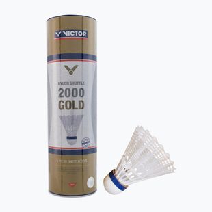 VICTOR Nylon Shuttle 2000 badmintonové člunky 6 ks bílé 100919