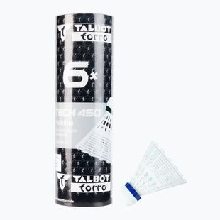 Talbot-Torro Tech 450 badmintonové raketky, Premium Nylon 6 ks bílé 469182