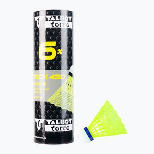 Talbot-Torro Tech 450 badmintonové raketky, Premium Nylon 6 ks, žlutá 469183