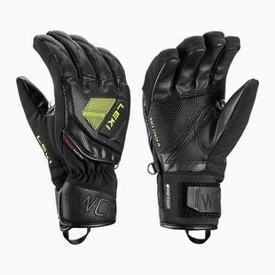 Dětské lyžařské rukavice LEKI WCR C-Tech 3D Junior black/ice lemon