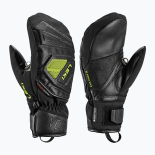 Dětské lyžařské rukavice LEKI WCR C-Tech 3D Junior Mitt black/ice lemon