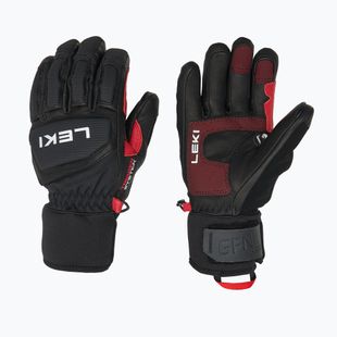 Pánské lyžařské rukavice  LEKI Griffin Pro 3D black/ red/ white