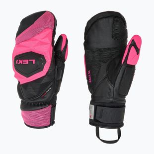 Dámské lyžařské rukavice  LEKI WCR Venom SL 3D Mitt black/ pink