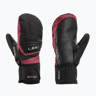 Dětské lyžařské rukavice LEKI Griffin 3D Junior Mitt black/ rose