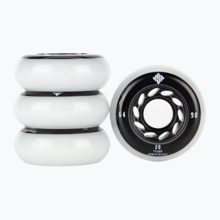USD Team 64 4-pack white/black rollerblade wheels 700483