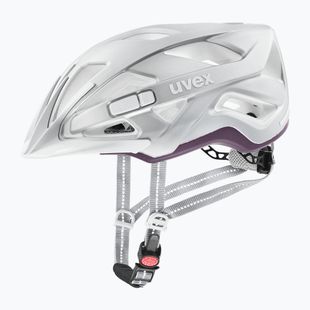 Cyklistická přilba UVEX City Active silver/plum matt