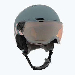 Dětská  lyžařská helma  UVEX Rocket Visor Jr rhino/blush matt/mirror silver/lasergold lite