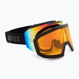 Lyžařské brýle  UVEX Evidnt Attract V + case black matt/mirror rainbow clear