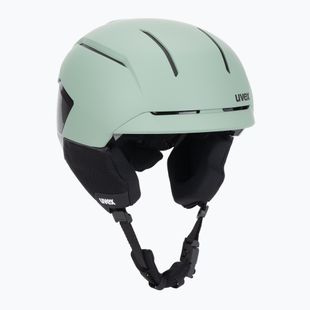 Lyžařská helma UVEX Levitate MIPS oxid green/black matt
