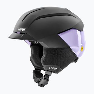 Lyžařská helma UVEX Levitate MIPS black/lavender matt